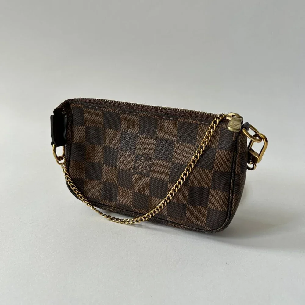 LOUIS VUITTON DAMIER EBENE MINI POCHETTE ACCESSOIRES